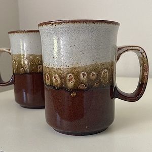 2 Dunoon Scotland Vintage Ceramic Stoneware Pottery Mugs Cups New Condition